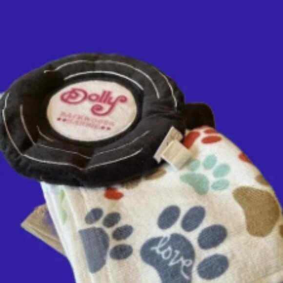 Doggy Parton Dog Bandana in size Lg/XL!  includes Dolly toy and a Pawsome towel - Picture 3 of 3